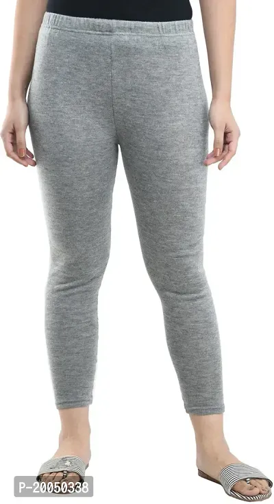 Fabulous Grey Wool Solid Leggings For Women Pack Of 1