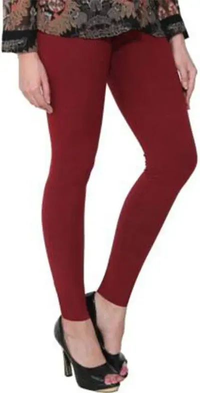 Solid Cotton Leggings at Lowest Price