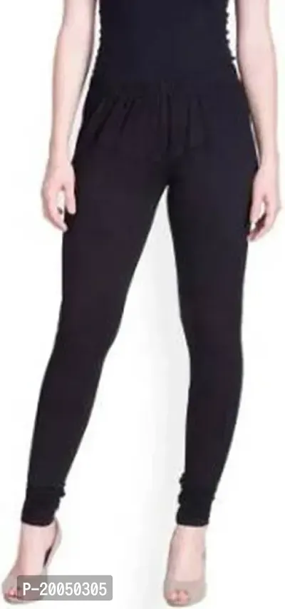 Fabulous Black Pure Cotton Solid Leggings For Women Pack Of 1-thumb0