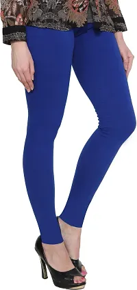 Fabulous Blue Lycra Solid Leggings For Women Pack Of 1-thumb1