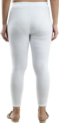 Fabulous White Wool Solid Leggings For Women Pack Of 1-thumb1