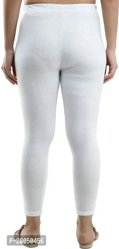 Fabulous White Wool Solid Leggings For Women Pack Of 1-thumb2