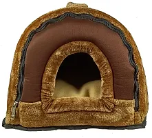 Igloo Dog House, Portable Cat Igloo Bed with Removable Cushion, 2 in 1 Washable Cozy Dog Igloo Bed Cat Cave, Foldable Non-Slip Warm for Pets Puppy Kitten Rabbit-thumb2