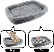 Petsco91 Store High Quality Wool Faux Fur Fabric Color GREY Sizes SMALL 60times;40times;15 Centimeter for Newborn 1-month Dog and Cat Bed Super Warm Ultra Soft Ethnic Designer Comfortable Bed for All Types Bree-thumb2