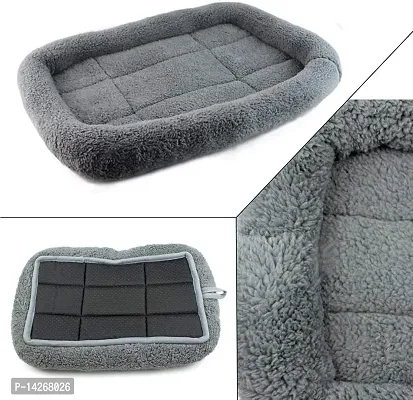 Petsco91 Store High Quality Wool Faux Fur Fabric Color GREY Sizes SMALL 60times;40times;15 Centimeter for Newborn 1-month Dog and Cat Bed Super Warm Ultra Soft Ethnic Designer Comfortable Bed for All Types Bree-thumb5