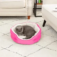 Petsco91 Store High Quality Wool Faux Fur Fabric Color Pink Creem Sizes SMALL 60times;60times;25 cm for Newborn 1-month Dog and Cat Bed Super Warm Ultra Soft Ethnic Designer Comfortable Bed for All Types Breeds-thumb2