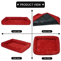 Petsco91 Store High quality Wool Faux Fur Fabric Color Red Dog and Cat Bed Plush length of 1cm,super warm Ultra Soft Ethnic Designer Comfortable Bed for All Types Breeds Dog and Cat Beds (Export Quali-thumb3