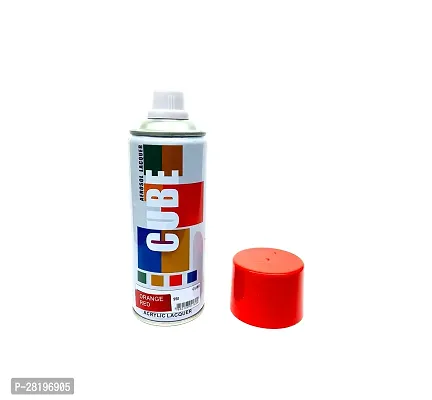 Cube Aerosol Spray Paint Can 400ml Multipurpose (ORANGE RED)-thumb2