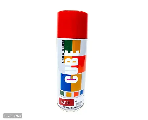 Cube Aerosol Spray Paint Can 400ml Multipurpose (RED)