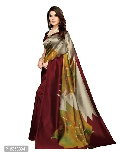 Deha Maroon Coloured Poly Silk Printed Casual saree-thumb4