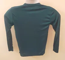 Stylish Blue Cotton Solid Long Sleeves T-Shirt For Men-thumb1