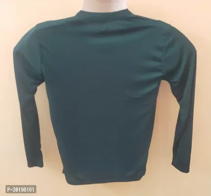 Stylish Blue Cotton Solid Long Sleeves T-Shirt For Men-thumb3