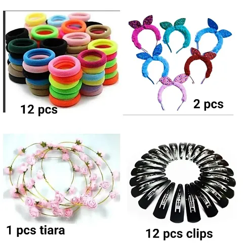 Girls' Fashion Hair Accessories Combo Pack of 27