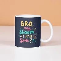 Beautiful Printed Coffee Mug with Rudraksha Rakhi, Chocolates Gift For Rakshabandhan-thumb1