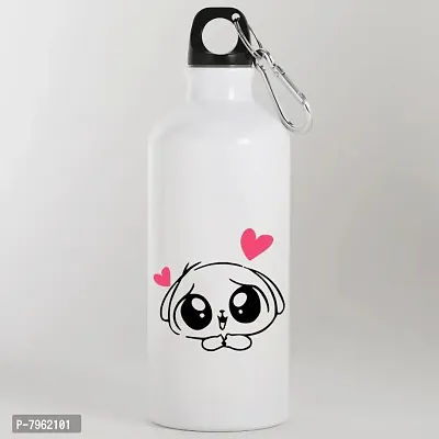 Cute Puppy Printed Aluminum Sports Sipper/Water Bottle 600 ML