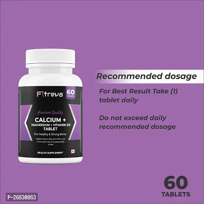 Fitreva Calcium+Magnesium+Vitamin D3 Tablets for Healthy and Strong Bone ( Pack of 60)-thumb5