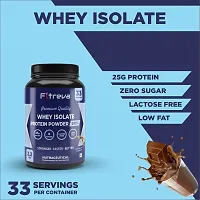 Fitreva Whey Isolate Protein Powder 90% with 25g Protein -  Chocolate Flavor - 1 kg ( 33 Servings )-thumb3