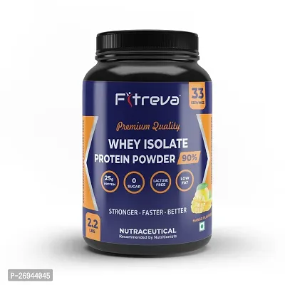 Fitreva Whey Isolate Protein Powder 90% with 25g Protein - Mango Flavor - 1 Kg  ( 33 Servings )