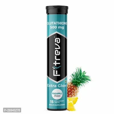 Fitreva Glutathione 500 mg Effervescent Tablets for Extra Glow  - Pineapple Flavor ( Pack of 1)-thumb0