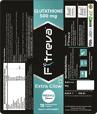 Fitreva Glutathione 500 mg Effervescent Tablets for Extra Glow  - Pineapple Flavor ( Pack of 1)-thumb2