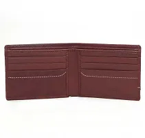 Stylish Solid Brown Genuine Leather Wallet For Men-thumb1