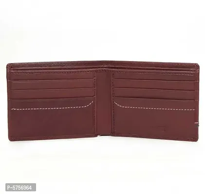 Stylish Solid Brown Genuine Leather Wallet For Men-thumb2