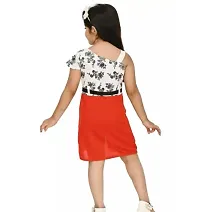 Fabulous Red Cotton Printed Frocks For Girls-thumb1