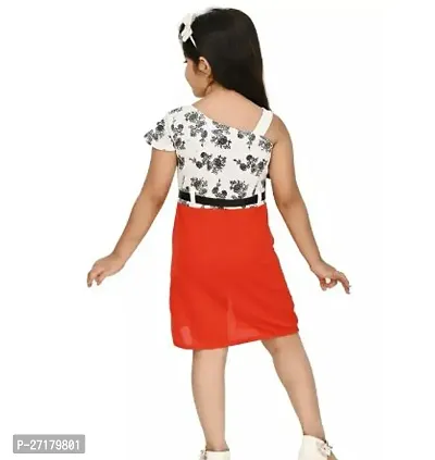 Fabulous Red Cotton Printed Frocks For Girls-thumb2