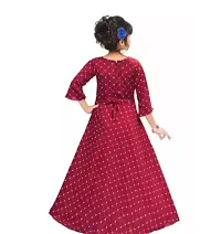 Fabulous Red Cotton Blend Printed Frocks For Girls-thumb1