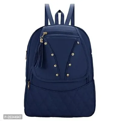 Stylish PU Backpack For Women ( Blue)