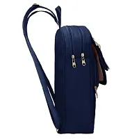 Stylish PU Backpack For Women ( Blue)-thumb2