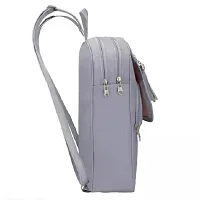 Stylish PU Backpack For Women (Grey)-thumb1