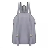 Stylish PU Backpack For Women (Grey)-thumb2