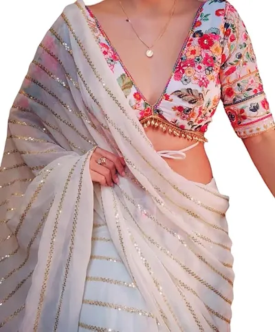 Alluring Georgette Saree with Blouse piece
