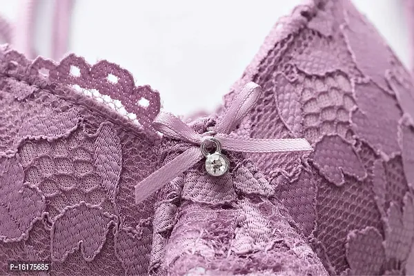 Buy Honey Bae Light Purple Color Bra Panty Set fo Women(SFH 118