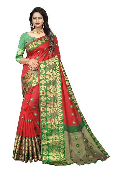 Elegant Jacquard Women Saree with Blouse piece