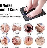 Electric EMS Feet Massage Mat Machine| Wireless| Rechargeable| Portable| Foldable with 8 Mode/19 Intensity Levels for Ultimate Pain Relief for Body| Legs| Foot for Men/Women|-thumb1