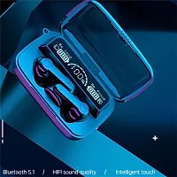 Bluetooth M19 TWS  Earphone Touch Wireless Headphone LED Digital Display Earbuds Upto 48 Hours Playback | Touch Controls | Instant Voice Assistant | Powerful HD Sound  Built-in HD Mic.-thumb1