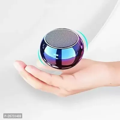 New  Colorful Wireless Bluetooth Speakers Mini Electroplating Round Steel Speaker.-thumb0
