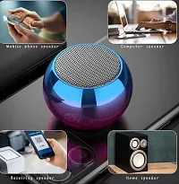 New  Colorful Wireless Bluetooth Speakers Mini Electroplating Round Steel Speaker.-thumb2