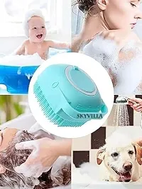 Body Scrubber for Bathing with Soap Dispenser Brush, Exfoliating Brushes, Soft Body Exfoliator, Bath Loofah for Babies, Kids, Women, Men and Pets.-thumb1