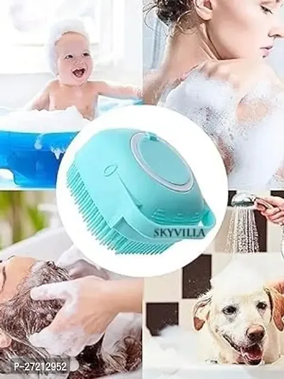 Body Scrubber for Bathing with Soap Dispenser Brush, Exfoliating Brushes, Soft Body Exfoliator, Bath Loofah for Babies, Kids, Women, Men and Pets.-thumb2