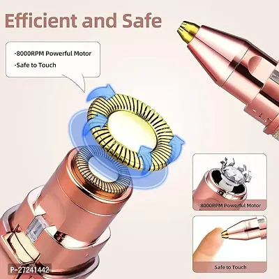 eyebrow trimmer for women, epilator for women, facial hair remover for women,Face, Lips, Nose Hair Removal Electric Trimmer with Light- (Multi).-thumb2