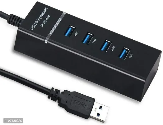 4-Port USB 3.0 Hub Splitter Multi Adapter High Speed For PC Mac Desktop Laptop-thumb0