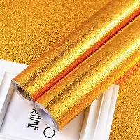 Waterproof, Oil-Proof Kitchen Aluminium Foil Paper with Self-Adhesive Sticker | Golden.-thumb1