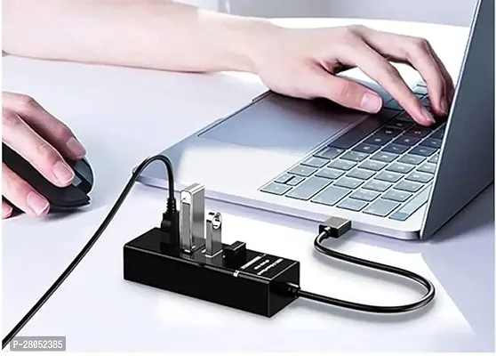 4 Port USB 3.0 Hub with Hi-Speed Data Transfer, LED Indication, 15cm Cable, Backward Compatible, Multi Device onnection, Plug Play Usage, Glossy Finish and Lightweight .