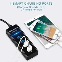 4 Port USB 3.0 Hub with Hi-Speed Data Transfer, LED Indication, 15cm Cable, Backward Compatible, Multi Device Connection, Plug Play Usage-thumb1