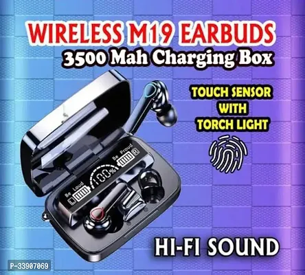 M19 Wireless Earbuds TWS 5.1 Large Screen Dual LED Digital Display Touch Bluetooth Headphones Mini Compact Portable Sports Waterproof Stereo In Ear Earphones-thumb0