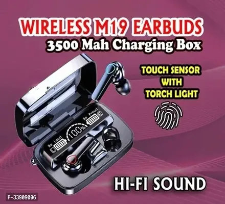 M19 Wireless Earbuds TWS 5.1 Large Screen Dual LED Digital Display Touch Bluetooth Headphones Mini Compact Portable Sports Waterproof Stereo In Ear Earphones-thumb0