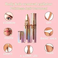 Portable eyebrow trimmer for women, epilator for women, facial hair remover for women,Face, Lips, Nose Hair Removal Electric Trimmer with Light- (Multi).-thumb1